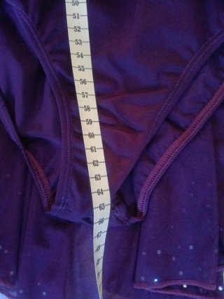 Maillot Patinaje Niña Adulta Morado Dorado