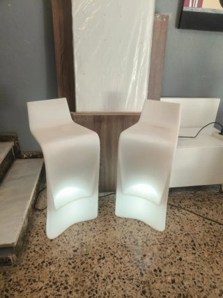 Taburetes altos luminosos exterior