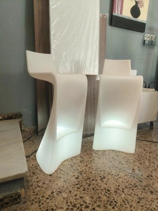 Taburetes altos luminosos exterior
