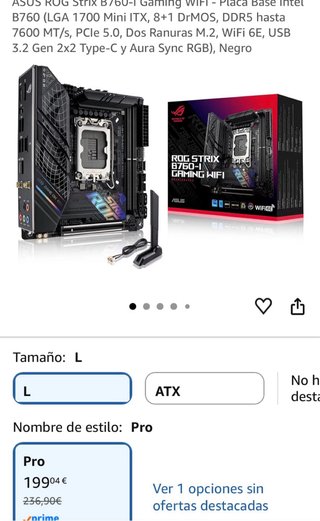 Placa Base ASUS ROG Strix B760-I Gaming WiFi