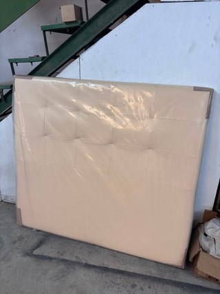 Cabecero de cama tapizado gris