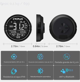 CYCPLUS Ordenador GPS Ciclismo