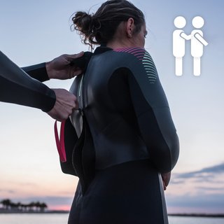 Neopreno natación triatlón 3/2 mm corta distancia hombre