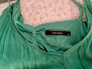 Vestido gasa verde