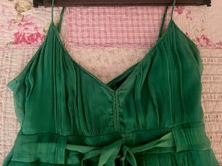 Vestido gasa verde