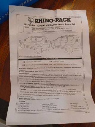 Rhino-Rack RCP03-BK para Land Cruiser/Lexus