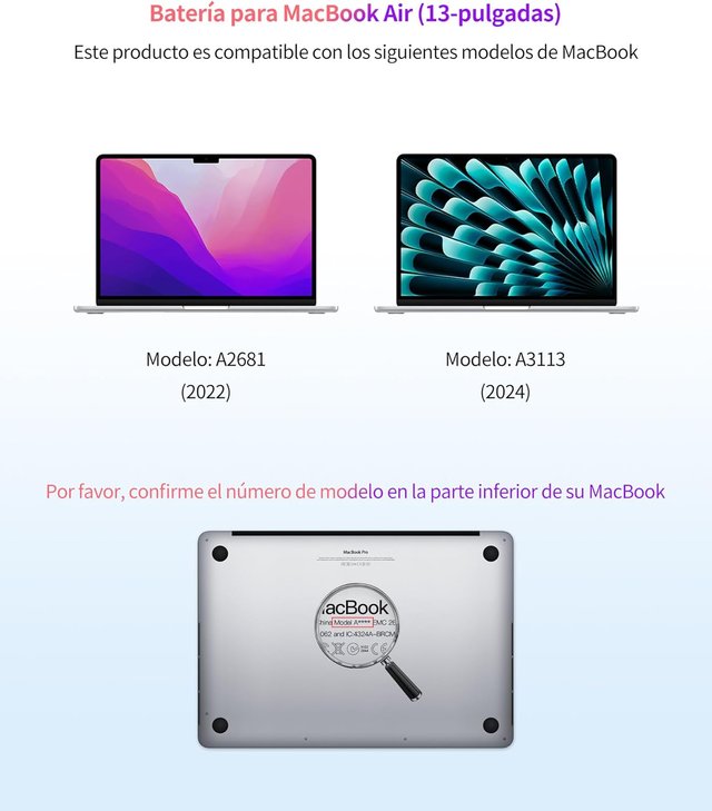 Batería ASMARK A2681 MacBook Air 13 Li-ion