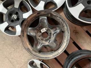 4 llantas de acero 6x15 4x98 et35 fiat panda