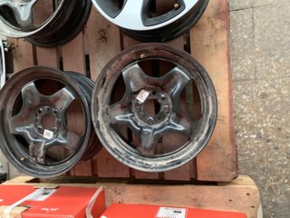 4 llantas de acero 6x15 4x98 et35 fiat panda