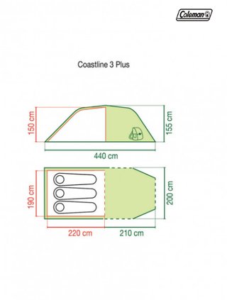 Tienda Coleman Coastlite 3 personas