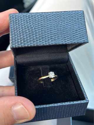 Anillo Oro 18k Diamante 0.5ct Solitario Compromiso
