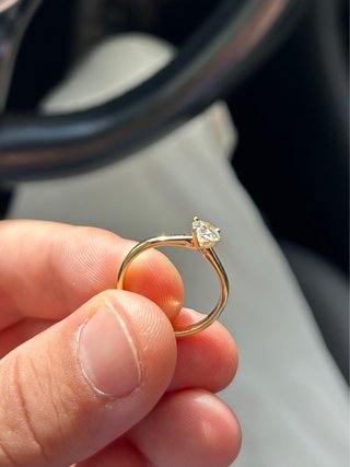 Anillo Oro 18k Diamante 0.5ct Solitario Compromiso