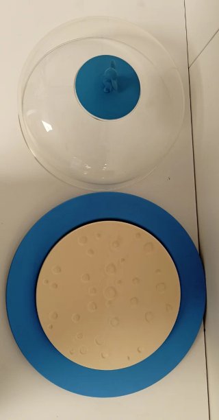 QUESERA/TARTERA PORCELANA, HIERRO Y VIDRIO ALESSI