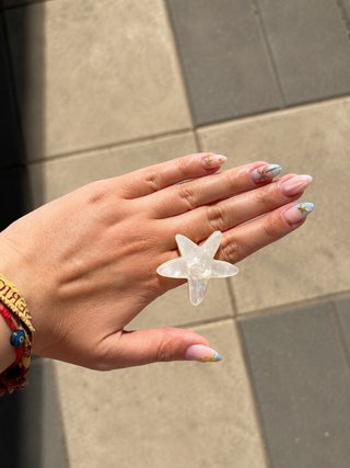 Anillo Estrella de Mar Nacar