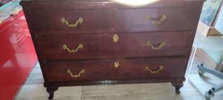 Cómoda antigua madera mármol