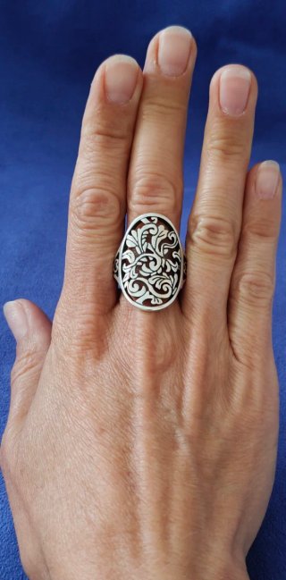 Anillo Tous Garden plata pavonada