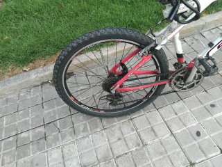 Bicicleta de Montaña GT Roja y Blanca talla l
