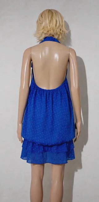 Abito blu cobalto con fiore tg.XS/S