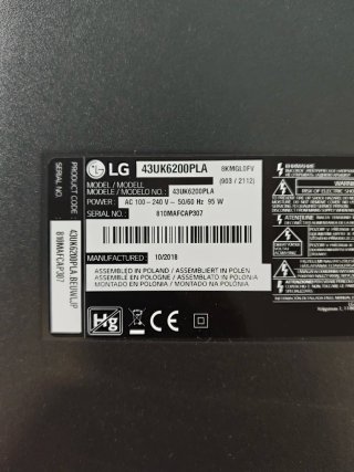 Fuente Alimentación TV LG 43UK6200PLA