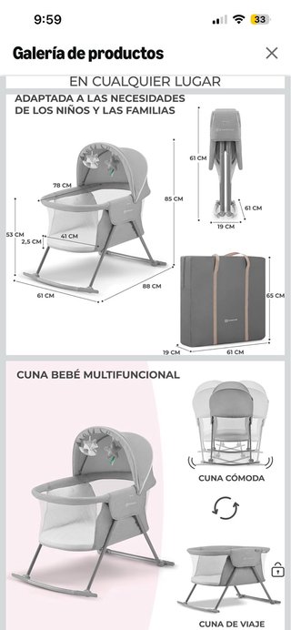 Mini Cuna de Viaje Bebé