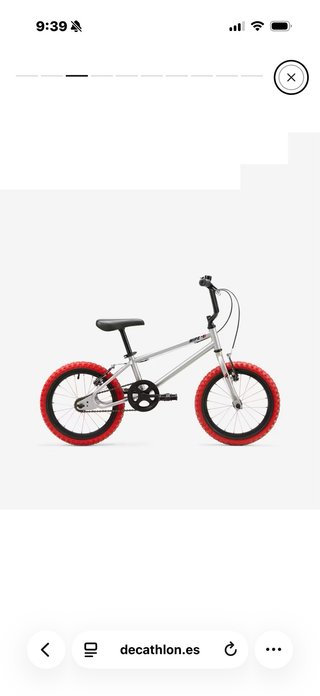 Bicicleta BMX 16 Wipe 500 Gris