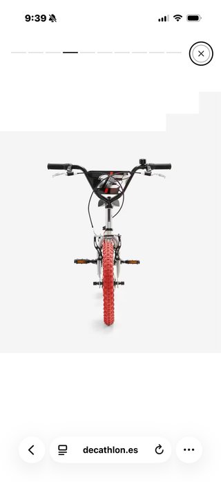 Bicicleta BMX 16 Wipe 500 Gris