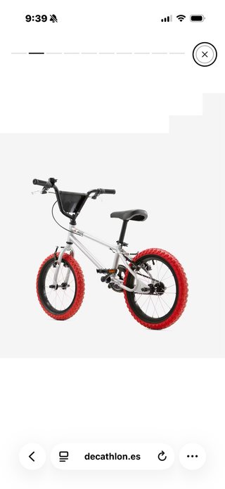 Bicicleta BMX 16 Wipe 500 Gris