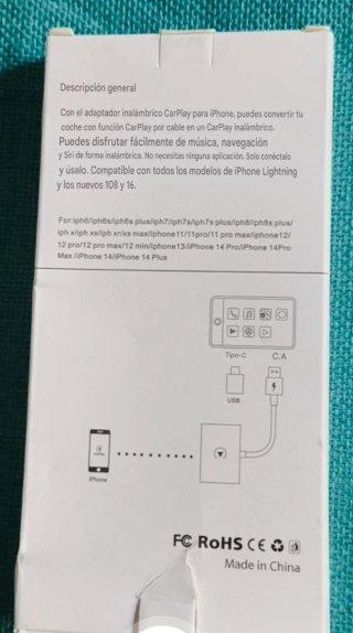 Adaptador CarPlay Inalámbrico iPhone
