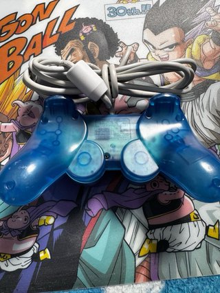 Mando PS1 Original Sony Azul Transparente