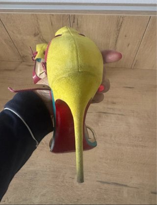 Sandalias Christian Louboutin Azul y Rojo