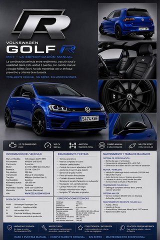 Volkswagen Golf R300 2015 Manual