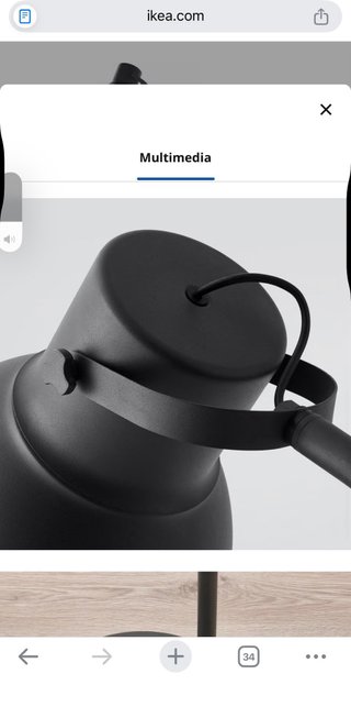 Lámpara de pie IKEA Hektar Gris Oscuro