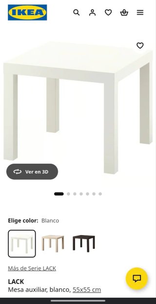 Mesa auxiliar Ikea - Lack Blanca
