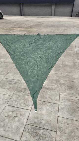 Toldo Vela Triángulo Verde Impermeable 6x6x6m