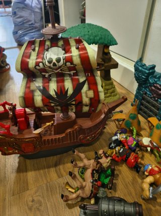 Juego Isla Pirata Barco Dragón Figuras