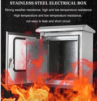 Caja conexiones eléctrica inox 300x400x200mm