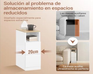 Mesita de noche estilo nórdico