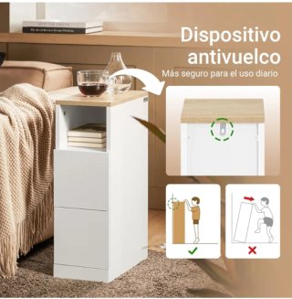 Mesita de noche estilo nórdico