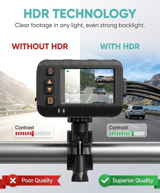 Cámara Moto 1080P Doble Lente Delantera