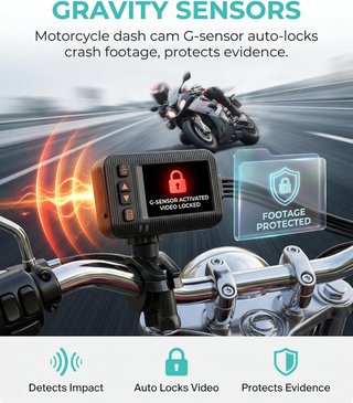 Cámara Moto 1080P Doble Lente Delantera