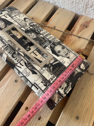 Bolso Clutch Vogue Revista Blanco Negro