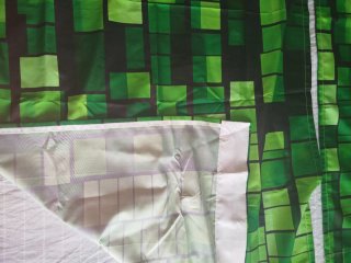 Cortinas Minecraft Verde y Negro