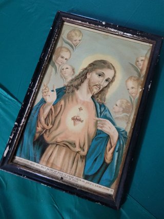 Quadro Sacro Cuore Vintage