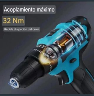 Taladro Atornillador Accesorios (2 Baterías)
