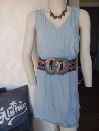 Vestido vaquero informal azul
