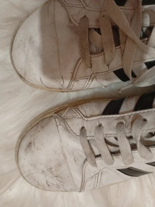 Zapatos Adidas Blancos y Negros