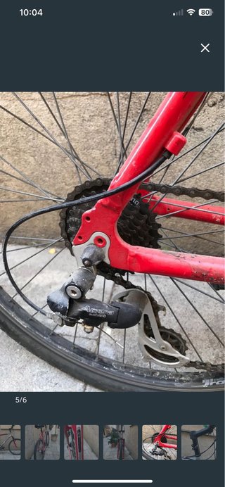 Bicicleta BH 480 Roja y plateada