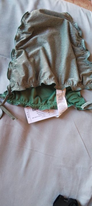 Bañador Talla M/38/10 Verde y Plateado