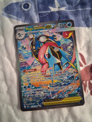 Carta Pokemon Mega Greninja EX Full Art.