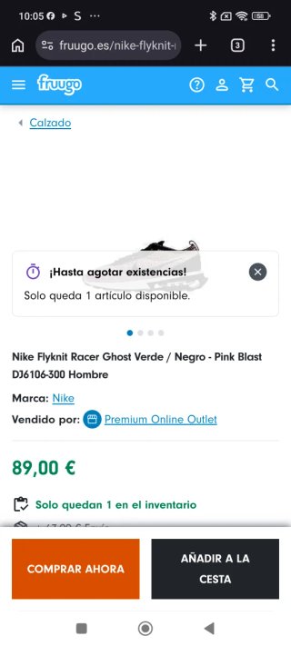 Nike Air Max Flyknit Racer Talla 48.5